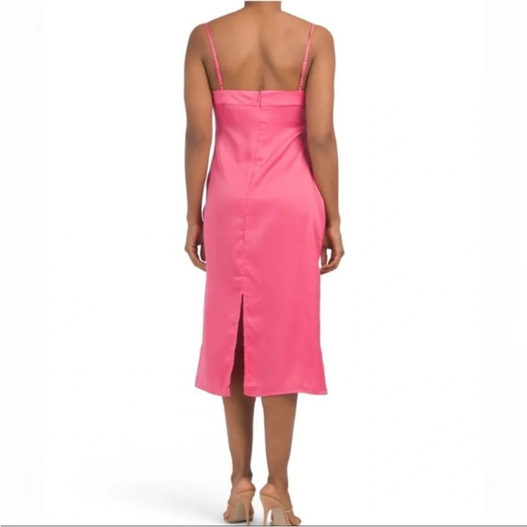 WeWoreWhat NEW 90's Inspired Coquette Indie Sleeze Pink Midi Slip Dress Size 2 - Picture 6 of 11